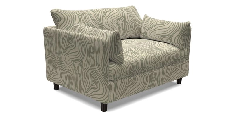 Madehurst Snuggler in Two Tone Plain Biscuit. Loose cover option available