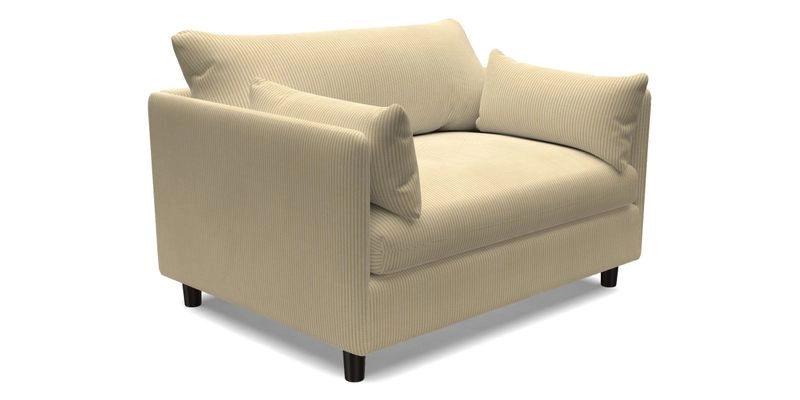 Madehurst Snuggler in Two Tone Plain Biscuit. Loose cover option available