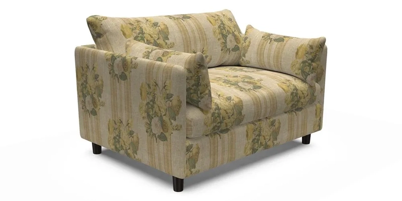 Madehurst Snuggler in Two Tone Plain Biscuit. Loose cover option available