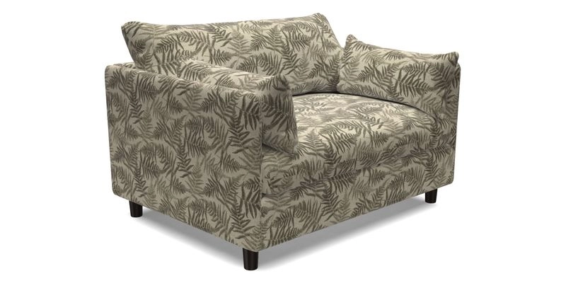 Madehurst Snuggler in Two Tone Plain Biscuit. Loose cover option available