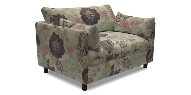 Madehurst Snuggler in Two Tone Plain Biscuit. Loose cover option available