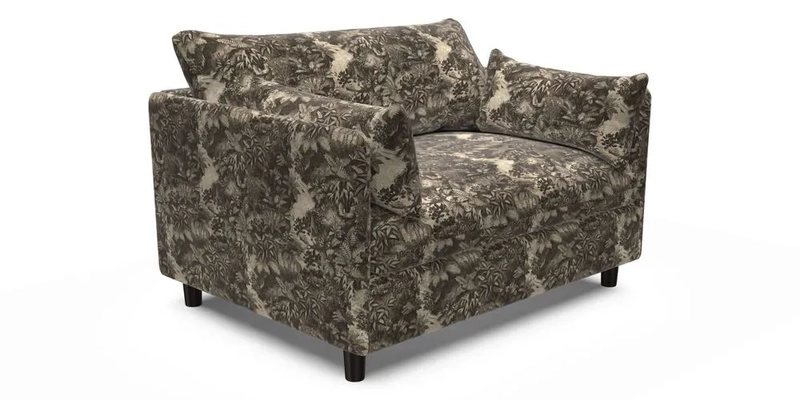 Madehurst Snuggler in Two Tone Plain Biscuit. Loose cover option available