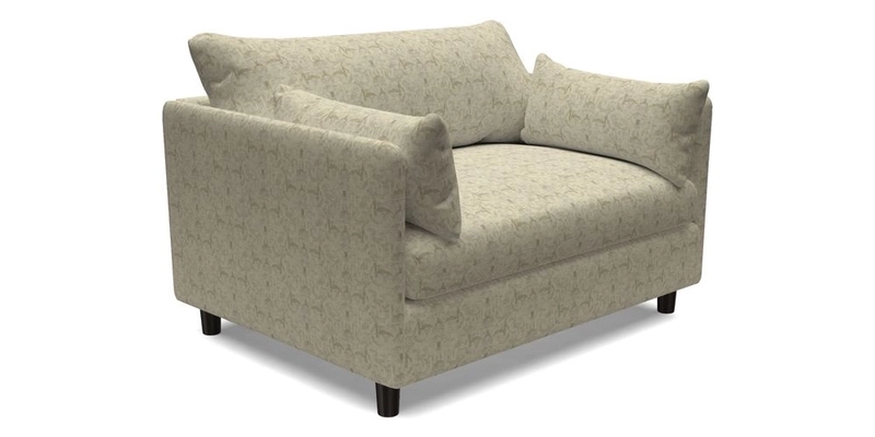 Madehurst Snuggler in Two Tone Plain Biscuit. Loose cover option available