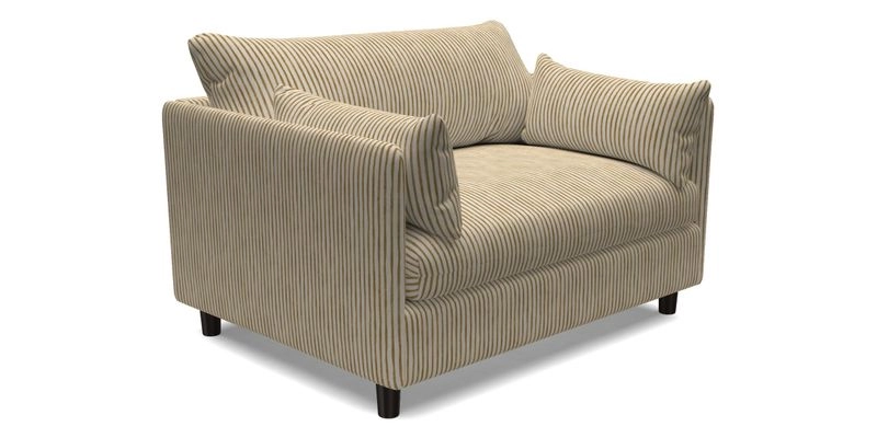 Madehurst Snuggler in Two Tone Plain Biscuit. Loose cover option available