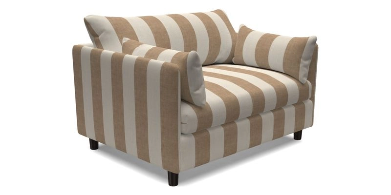 Madehurst Snuggler in Two Tone Plain Biscuit. Loose cover option available