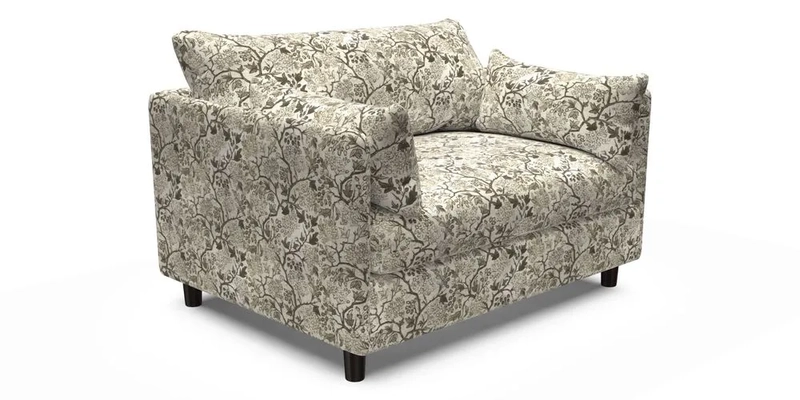 Madehurst Snuggler in Two Tone Plain Biscuit. Loose cover option available