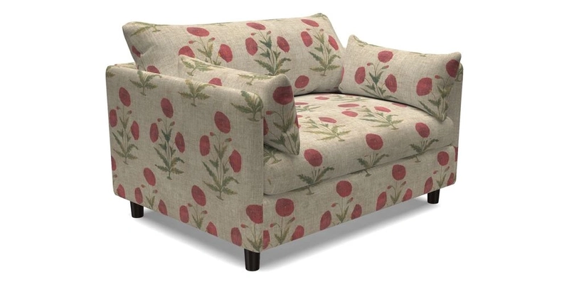 Madehurst Snuggler in Two Tone Plain Biscuit. Loose cover option available