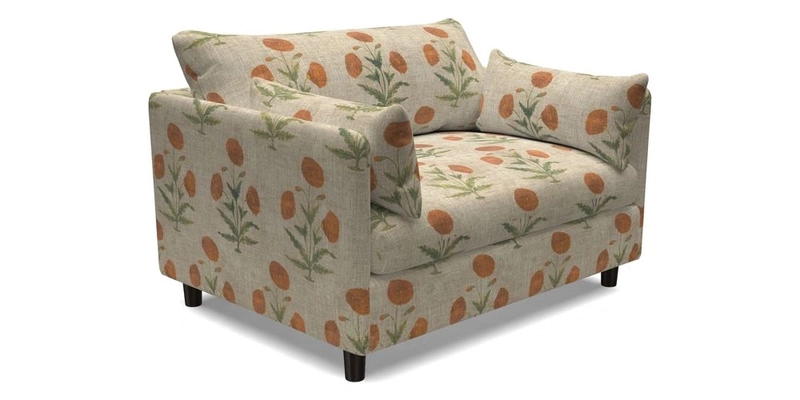 Madehurst Snuggler in Two Tone Plain Biscuit. Loose cover option available