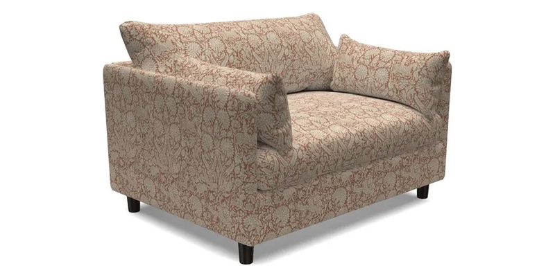 Madehurst Snuggler in Two Tone Plain Biscuit. Loose cover option available