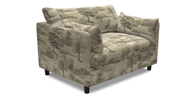 Madehurst Snuggler in Two Tone Plain Biscuit. Loose cover option available