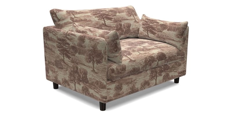Madehurst Snuggler in Two Tone Plain Biscuit. Loose cover option available