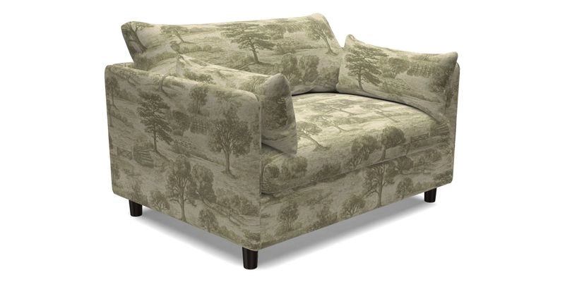 Madehurst Snuggler in Two Tone Plain Biscuit. Loose cover option available