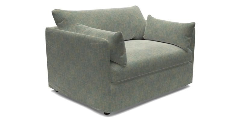 Madehurst Snuggler in Two Tone Plain Biscuit. Loose cover option available
