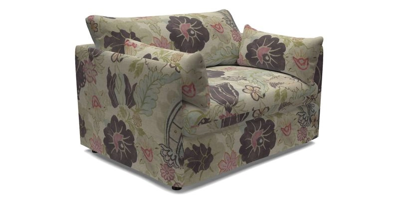 Madehurst Snuggler in Two Tone Plain Biscuit. Loose cover option available