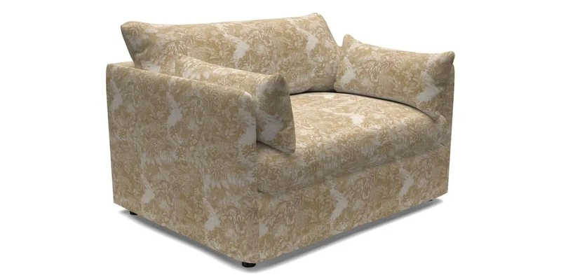 Madehurst Snuggler in Two Tone Plain Biscuit. Loose cover option available