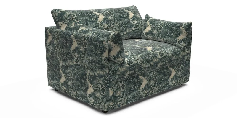 Madehurst Snuggler in Two Tone Plain Biscuit. Loose cover option available