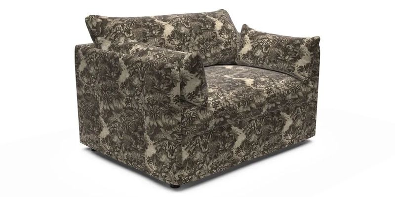 Madehurst Snuggler in Two Tone Plain Biscuit. Loose cover option available