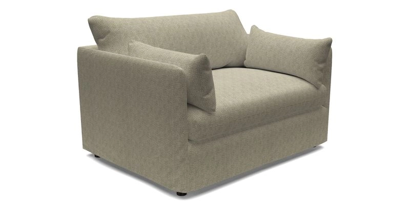 Madehurst Snuggler in Two Tone Plain Biscuit. Loose cover option available