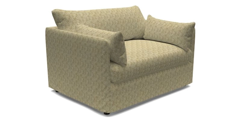Madehurst Snuggler in Two Tone Plain Biscuit. Loose cover option available