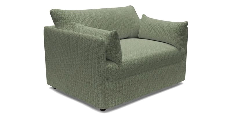Madehurst Snuggler in Two Tone Plain Biscuit. Loose cover option available