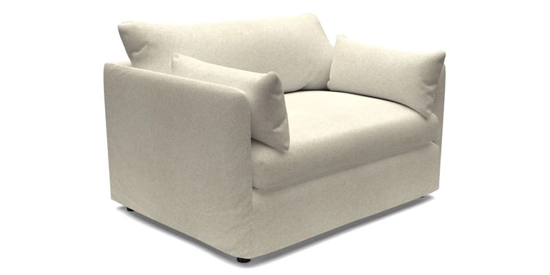 Madehurst Snuggler in Two Tone Plain Biscuit. Loose cover option available