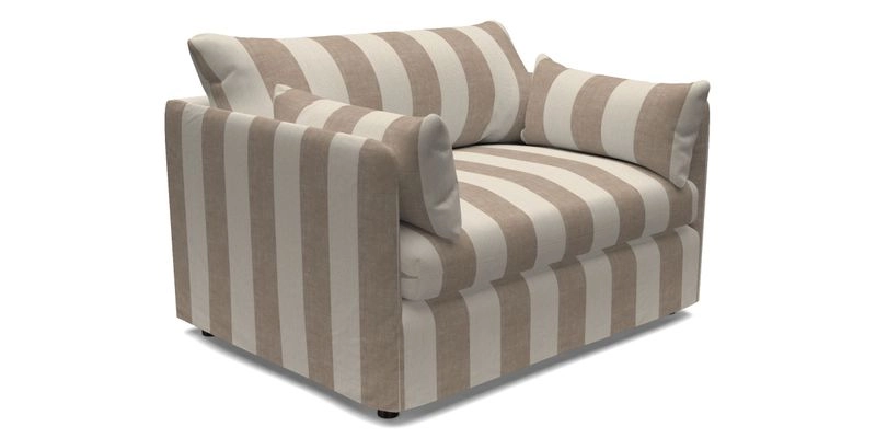 Madehurst Snuggler in Two Tone Plain Biscuit. Loose cover option available