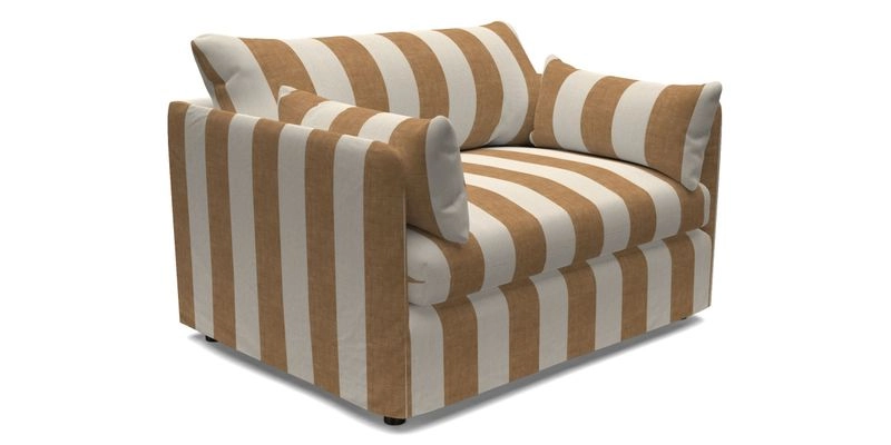 Madehurst Snuggler in Two Tone Plain Biscuit. Loose cover option available