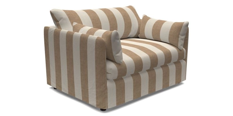 Madehurst Snuggler in Two Tone Plain Biscuit. Loose cover option available