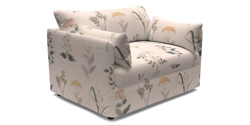 Madehurst Snuggler in Two Tone Plain Biscuit. Loose cover option available