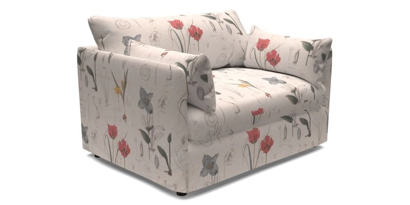 Madehurst Snuggler in Two Tone Plain Biscuit. Loose cover option available