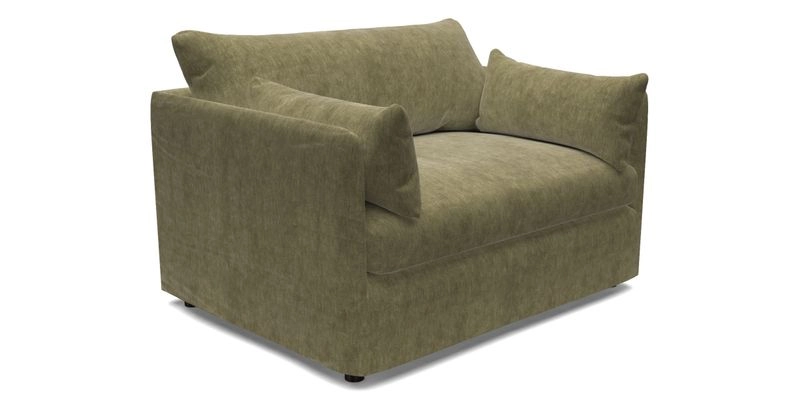 Madehurst Snuggler in Two Tone Plain Biscuit. Loose cover option available