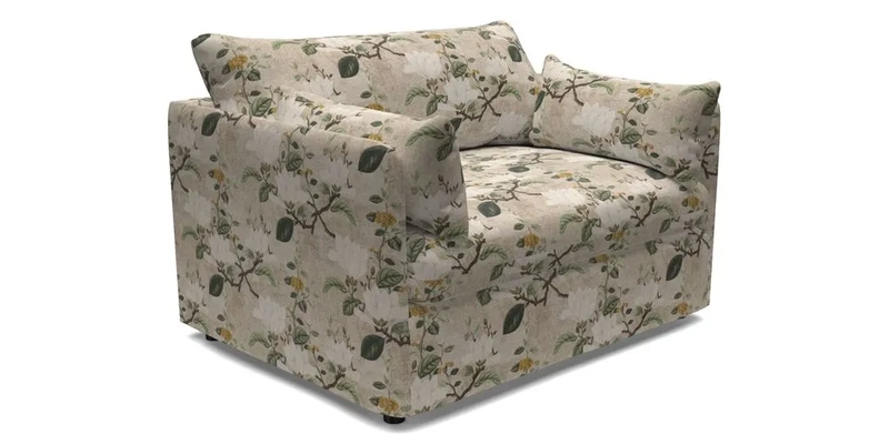 Madehurst Snuggler in Two Tone Plain Biscuit. Loose cover option available