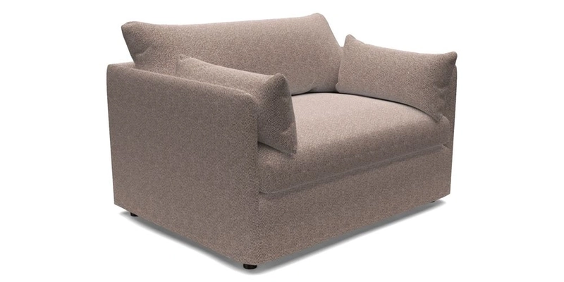 Madehurst Snuggler in Two Tone Plain Biscuit. Loose cover option available