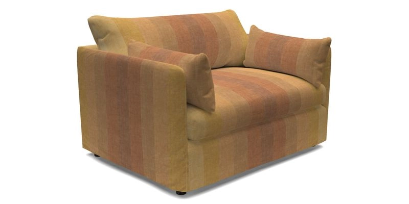 Madehurst Snuggler in Two Tone Plain Biscuit. Loose cover option available