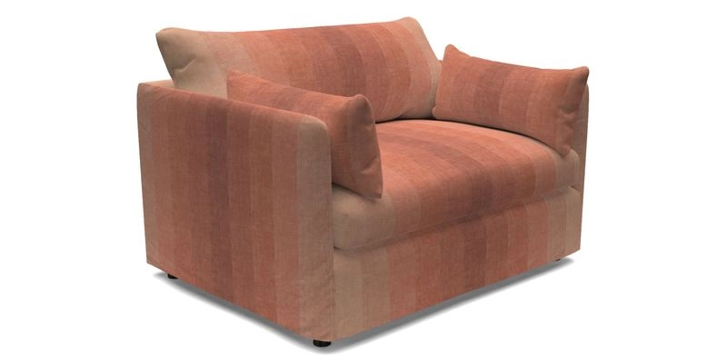 Madehurst Snuggler in Two Tone Plain Biscuit. Loose cover option available