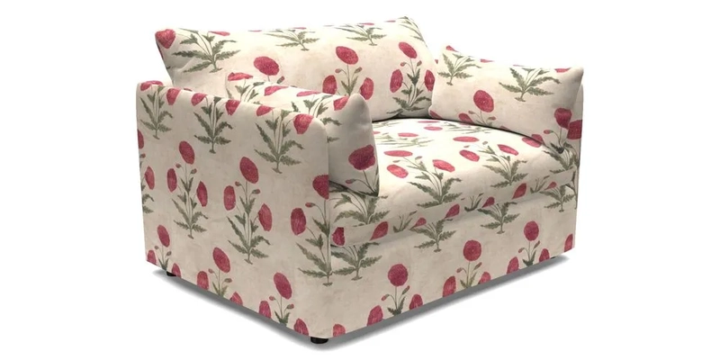 Madehurst Snuggler in Two Tone Plain Biscuit. Loose cover option available