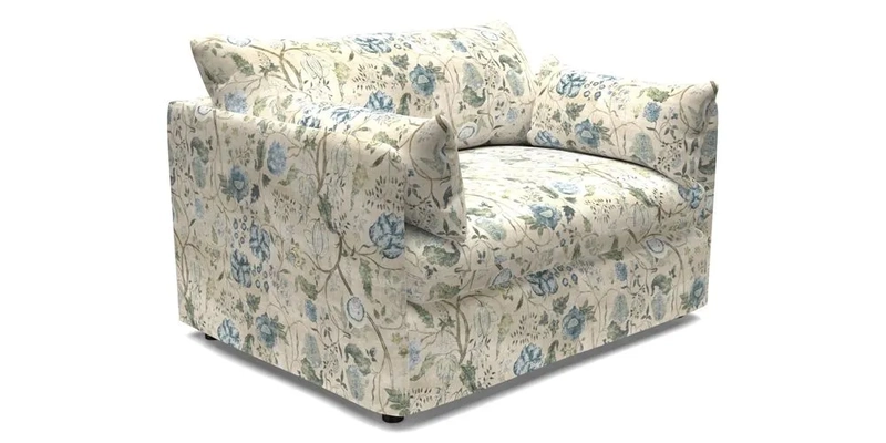 Madehurst Snuggler in Two Tone Plain Biscuit. Loose cover option available