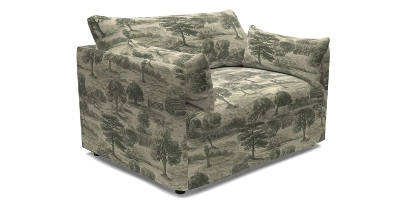 Madehurst Snuggler in Two Tone Plain Biscuit. Loose cover option available