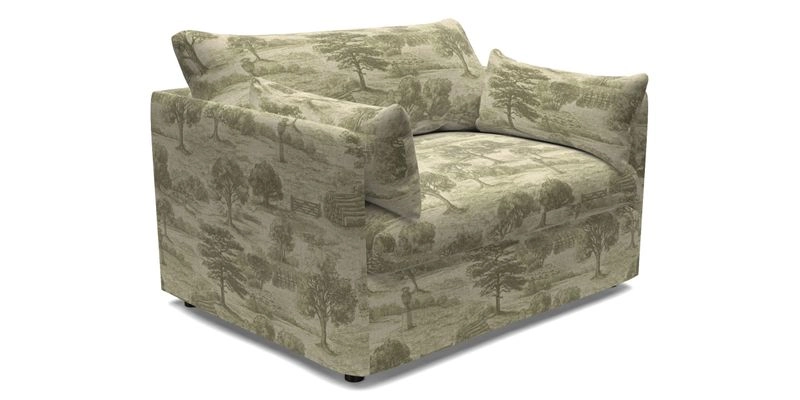 Madehurst Snuggler in Two Tone Plain Biscuit. Loose cover option available