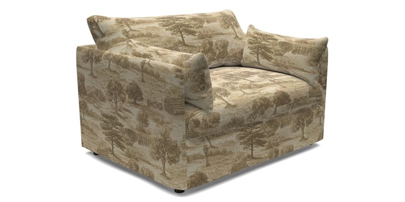 Madehurst Snuggler in Two Tone Plain Biscuit. Loose cover option available