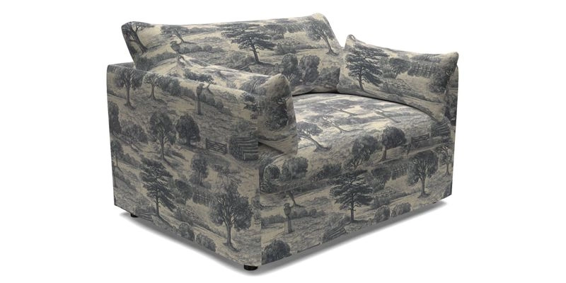 Madehurst Snuggler in Two Tone Plain Biscuit. Loose cover option available