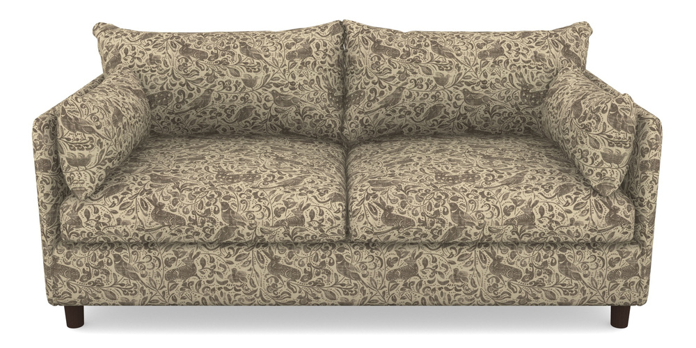 Product photograph of Madehurst 3 Seater Sofa In V A Drawn From Nature - Bird And Rabbit - Brown from Sofas and Stuff Limited