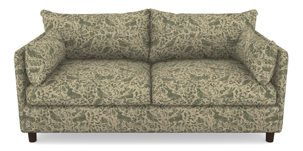 Product photograph of Madehurst 3 Seater Sofa In V A Drawn From Nature - Bird And Rabbit - Dark Green from Sofas and Stuff Limited