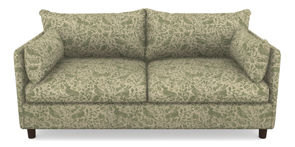 Product photograph of Madehurst 3 Seater Sofa In V A Drawn From Nature - Bird And Rabbit - Light Green from Sofas and Stuff Limited