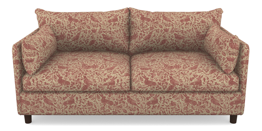 Product photograph of Madehurst 3 Seater Sofa In V A Drawn From Nature - Bird And Rabbit - Red from Sofas and Stuff Limited