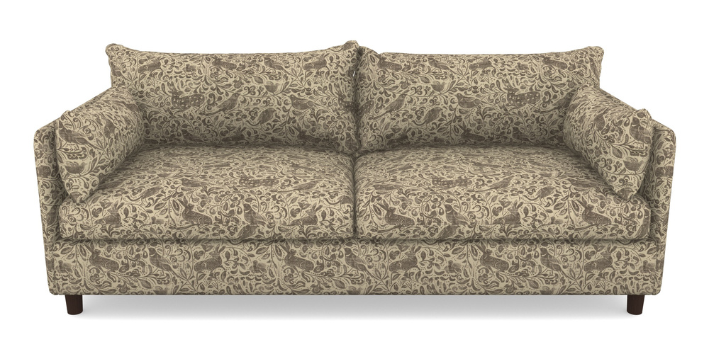 Product photograph of Madehurst 4 Seater Sofa In V A Drawn From Nature - Bird And Rabbit - Brown from Sofas and Stuff Limited