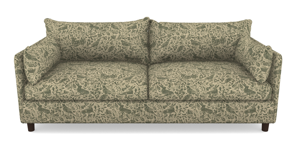 Product photograph of Madehurst 4 Seater Sofa In V A Drawn From Nature - Bird And Rabbit - Dark Green from Sofas and Stuff Limited