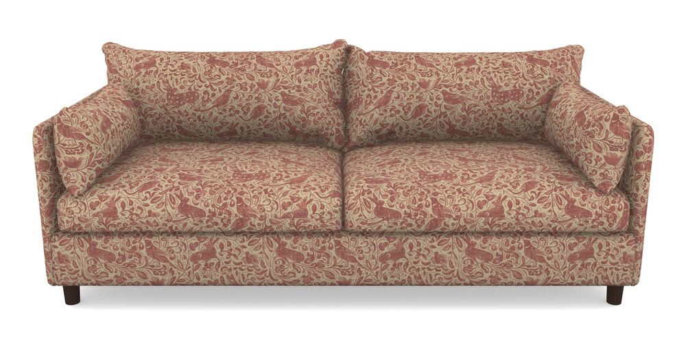 Product photograph of Madehurst 4 Seater Sofa In V A Drawn From Nature - Bird And Rabbit - Red from Sofas and Stuff Limited