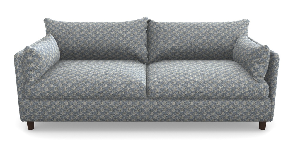 Product photograph of Madehurst 4 Seater Sofa In Cloth 21 - Decorative Leaf - Bilberry from Sofas and Stuff Limited