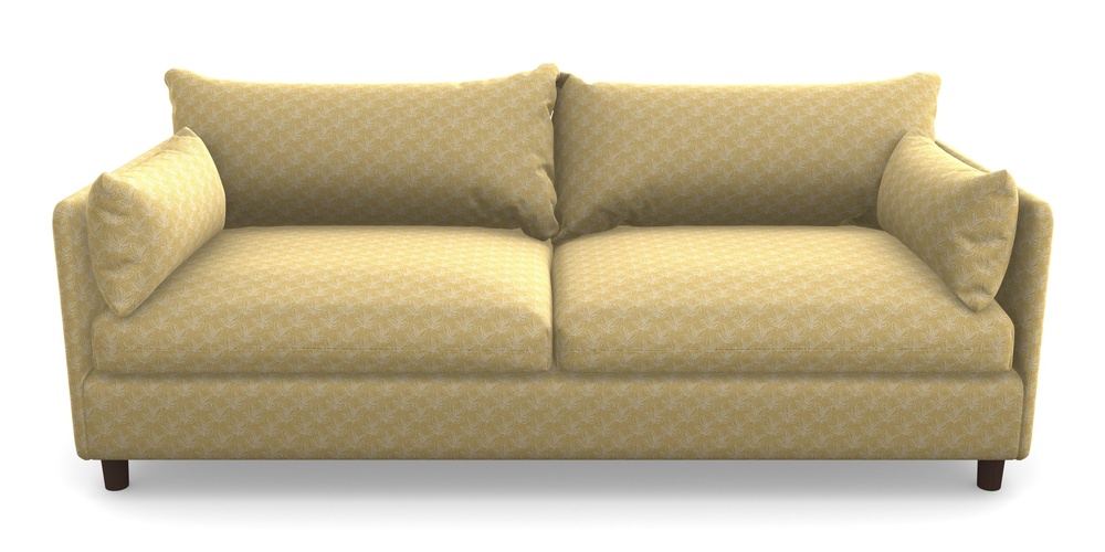 Product photograph of Madehurst 4 Seater Sofa In Cloth 21 - Decorative Leaf - Canary from Sofas and Stuff Limited